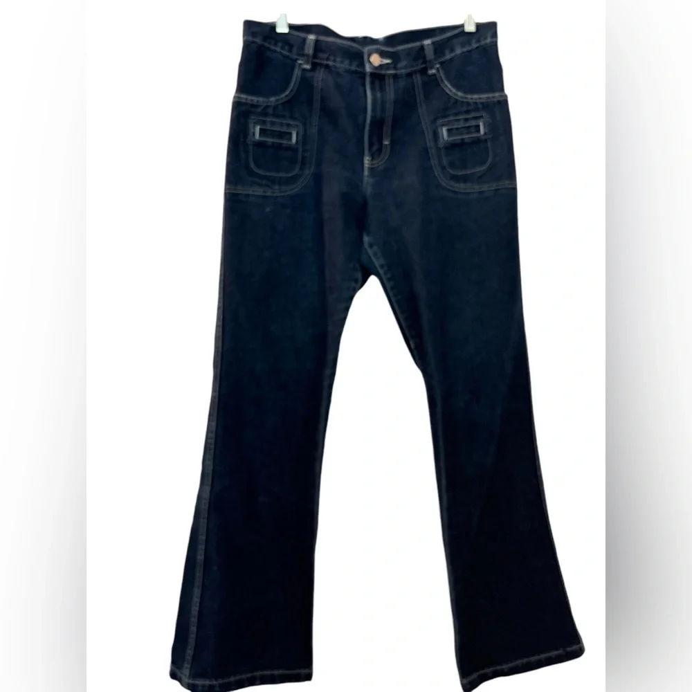 Vintage Jordache jeans, dark blue denim, straight leg,   Size 11 / 12. - Picture 2 of 6